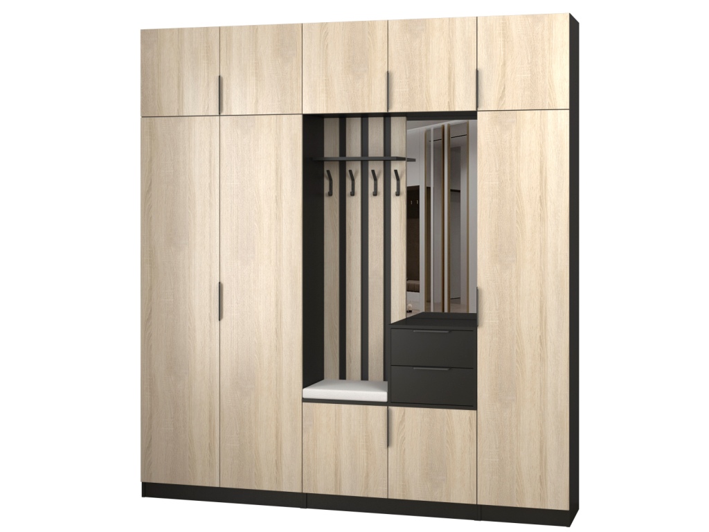 Прихожая Трим 2 (черный-дуб сонома светлая).jpg