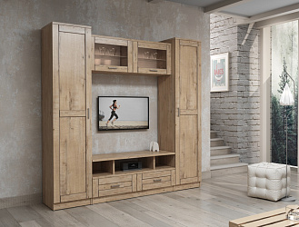 Модульная стенка для гостиной "Кантри-5"