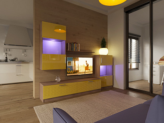 Стенка для гостиной "Глянец 3Д-36"