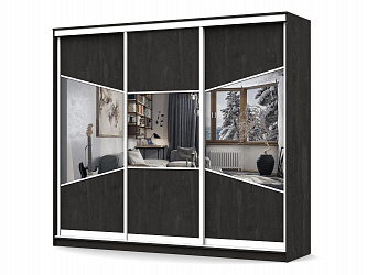 Шкаф купе 3-х дверный "Геометрия-9" с зеркалами