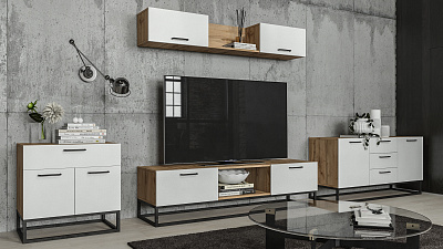 Модульная стенка для гостиной "Лофт-8"