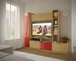 Стенка для гостиной "Глянец 3Д-3"