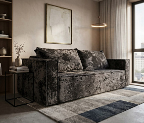 Диван еврокнижка "Лофт Люкс Плюш" черный