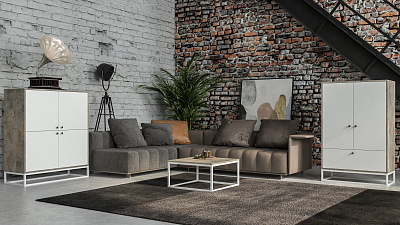 Модульная стенка для гостиной "Лофт-5"